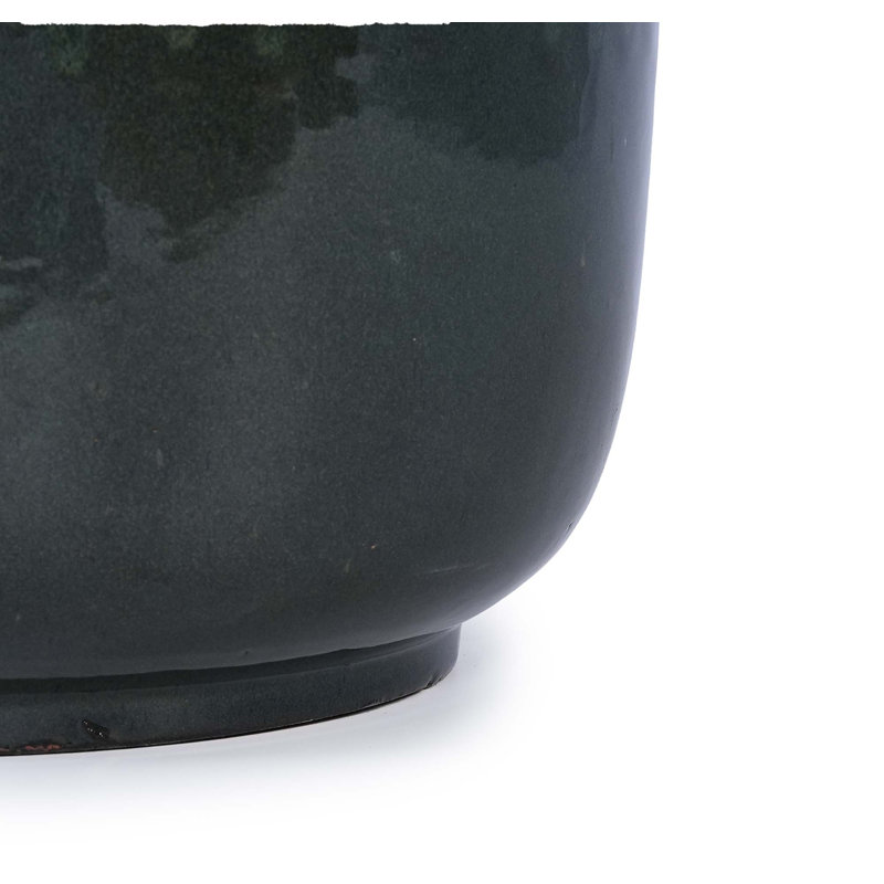 3 Pieces Ceramic Flowerpot, Modern Planter for Patio, Garden or Windowsills, Antique Black