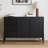 Retro Black Solid Wood Sideboard