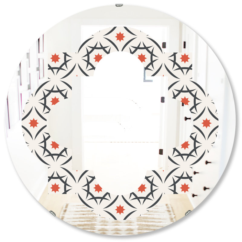 Miroir mural éclectique Quatrefoil, H 31,5 po x l po