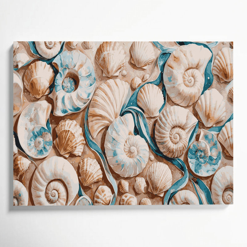 Art mural sur toile Coastal Shell, H 11 po x l 14 po