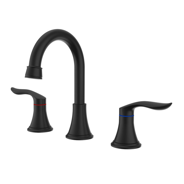 Widespread 2-handle Bathroom Faucet with Drain Assembly