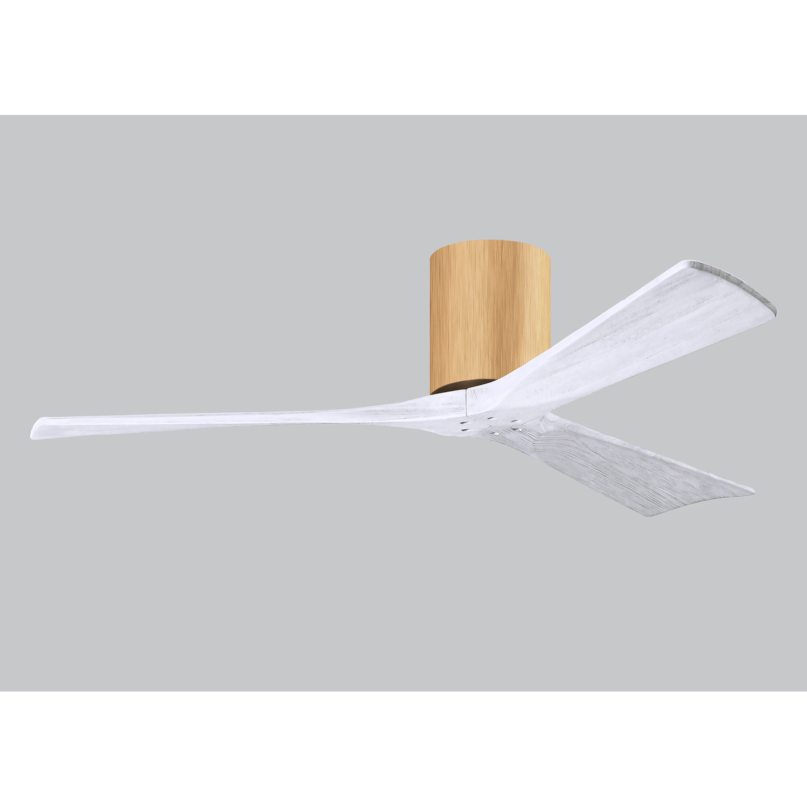 Olivier 3 Blade Ceiling Fan, Matte White, Light Maple, 52"