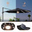 Parasol en porte-à-faux éclairé avec base à manivelle 132,3 po Shareny inclus-1221846692