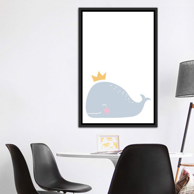 Baleine avec couronne - impression d'art graphique