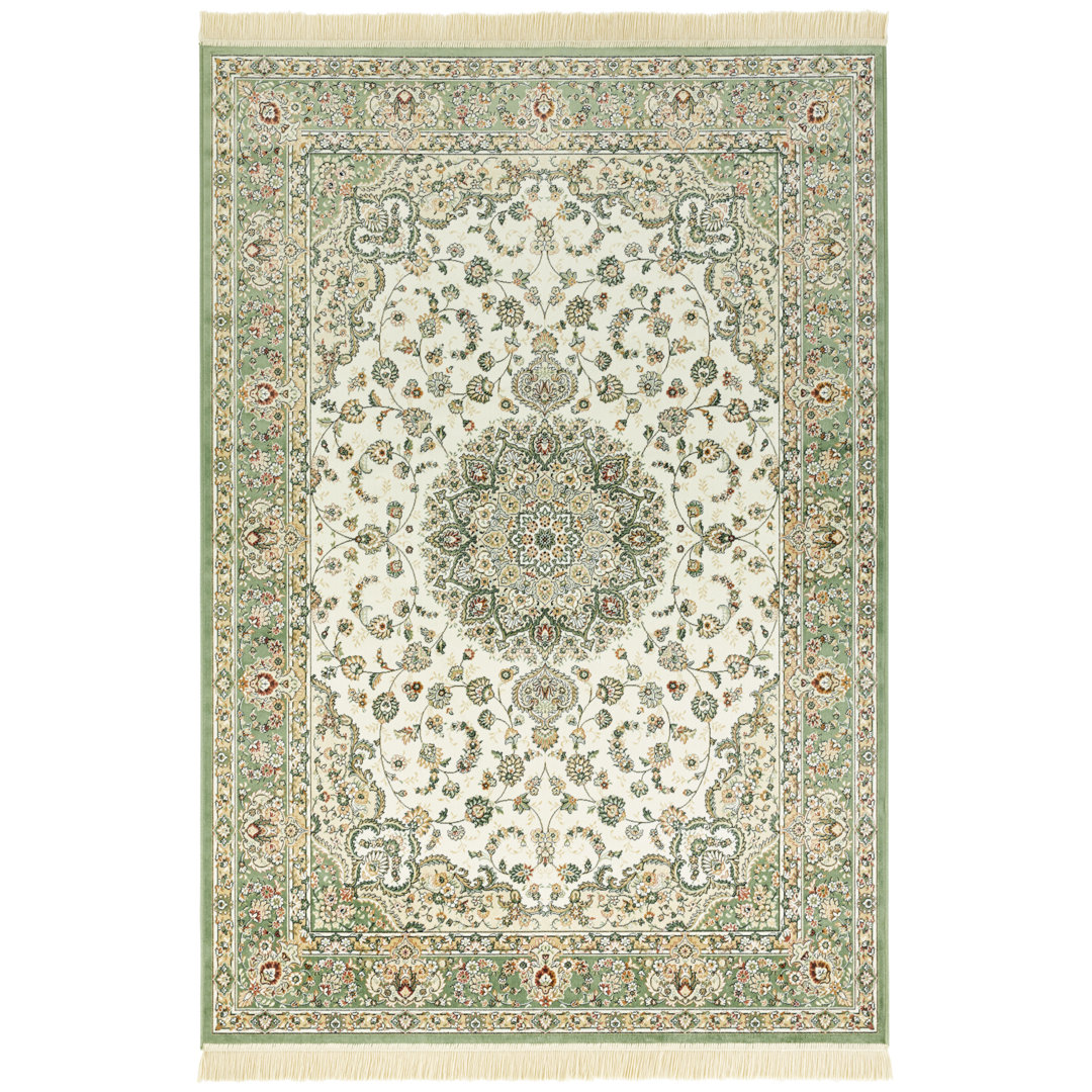 Antik Nain Tufted Cream/Green Rug