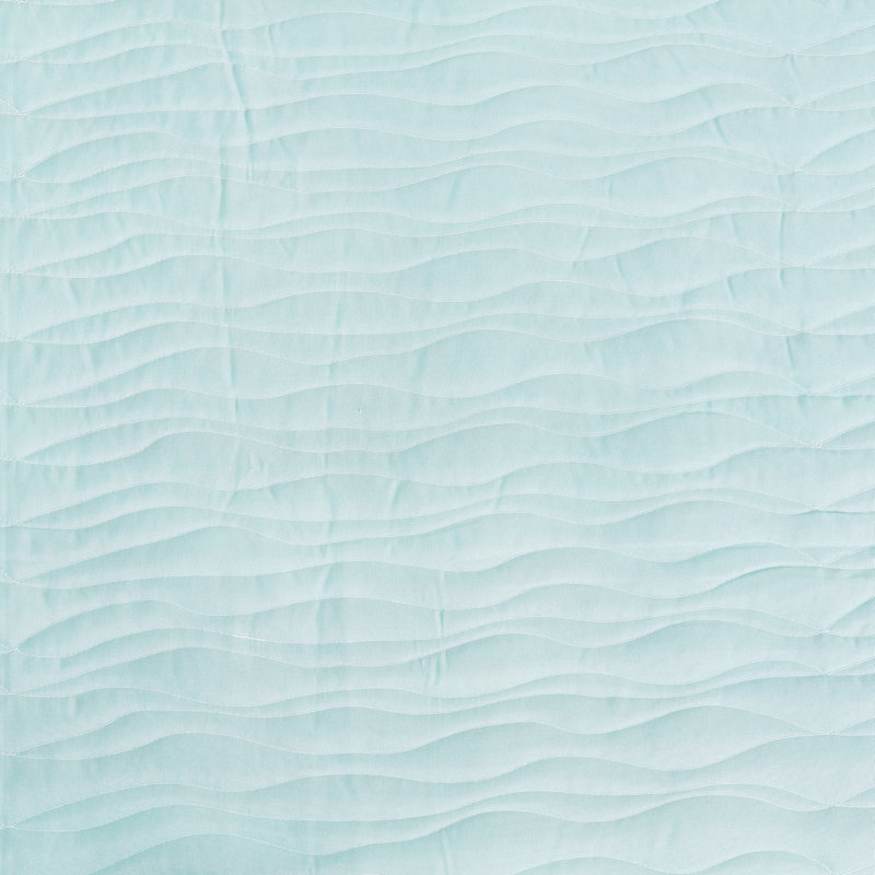 Ashton Coastal Waves Quilt, Blue, Queen Quilt + 2 Shams