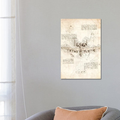 A10 Thunderbolt 1 Piece Wrapped Canvas Wall Art