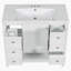Meuble-lavabo 36 po avec lavabo, une armoire et trois tiroirs, panneau de bois massif et panneau de fibres à densité moyenne-37299619