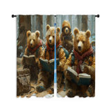 Homeira Polyester Room Darkening Curtain Pair