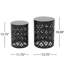 Table d'appoint en métal (lot de 2), style moderne avec détails en fer découpé, structure thermolaquée noire, sans assemblage, 35 cm (l) x 35 cm (p) x 45,7 cm (h) et 30 cm (l) x 30 cm (p) x 40 cm (h) (côté de 2).