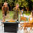 50,000 Propane Gas Fire Table With Lid, Base, Glass Wind Guard, Outdoor Fireplace For Patio Backyard Garden, Modern Look Pit , Table, Base And Guard Garden Backyard, Fascinating