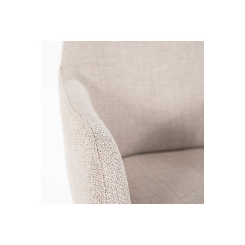 Upholstered Arm Chair, Light Brown