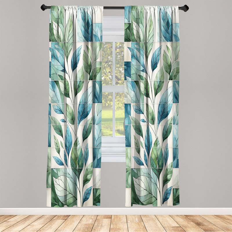 Semi Sheer Curtain Pair, 56" W x 63" L