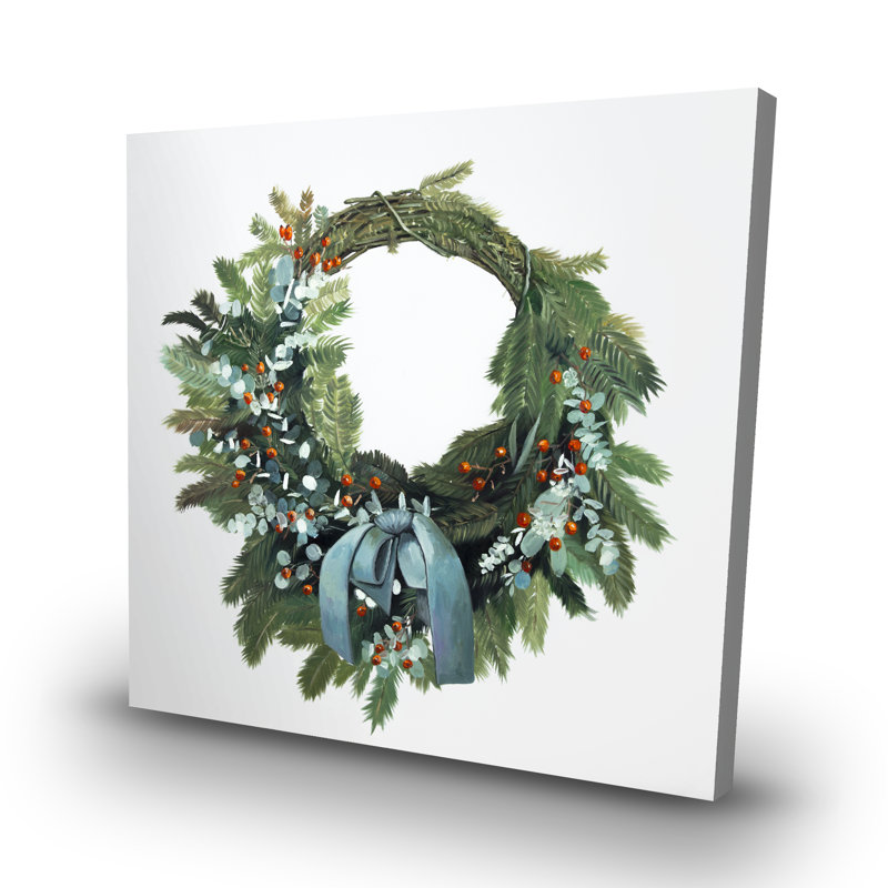 Christmas wreath - 32"x32" art on canvas