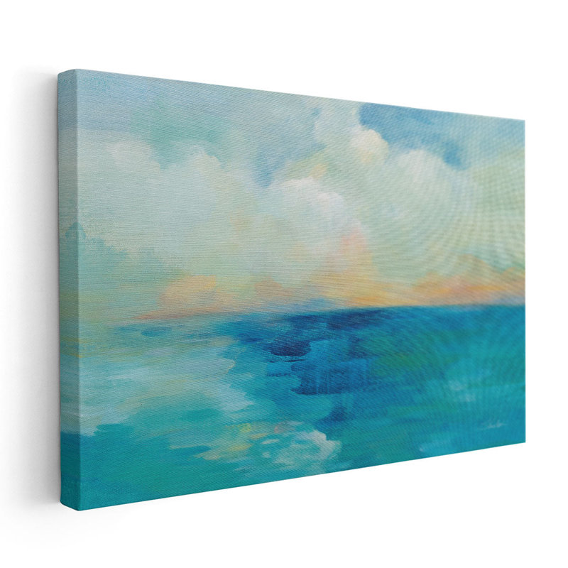 Aquarelle mer - reproduction d'art sur toile, H 24 po x l 36 po