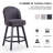 Letecia Swivel Upholstered 26.4'' Counter Bar Stools-716073709