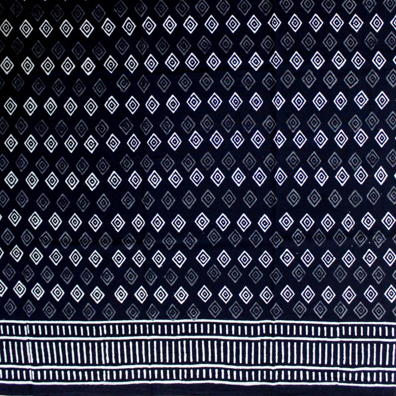 Rideau simple occultant à motif géométrique 100% coton Brevon