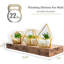 Tablettes flottantes murales pour décoration murale Sorbus - moyennes 16,25 po, paquet de 4, acajou-826245565-826245566