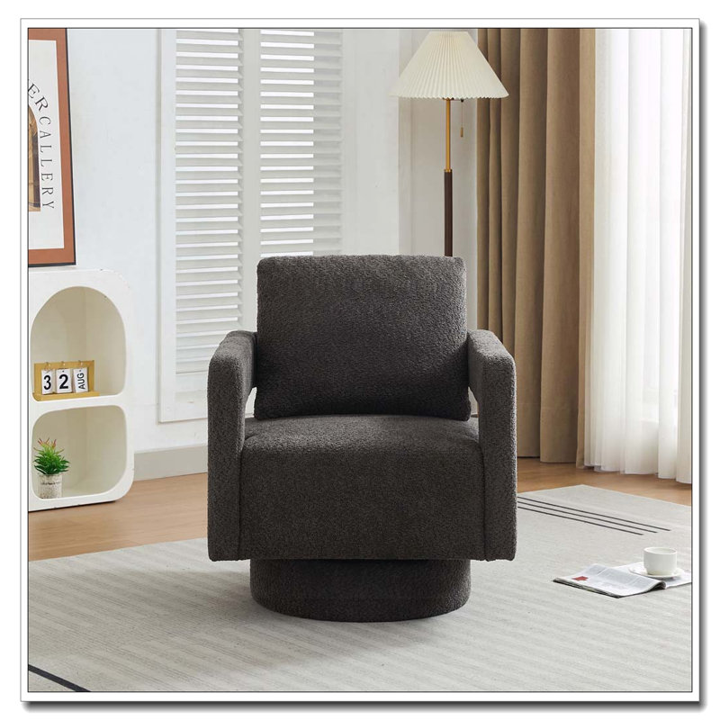 Fauteuil d'appoint pivotant rembourré Boucle