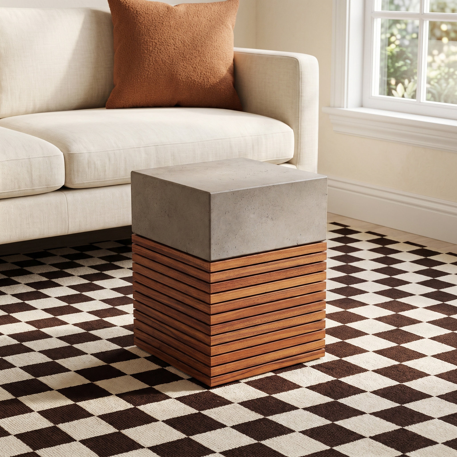 Concrete Accent Stool, Concrete