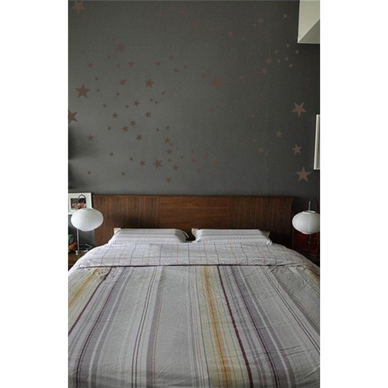Adhésif décoratif étoiles, H 48 po x l 55 po x P 0,01 po, Brun