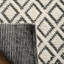 Tapis ivoire / noir en laine tissé à la main Matamoros-66290117
