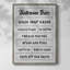 «Simple Bathroom Rules», reproduction encadrée - bois massif-1414034540
