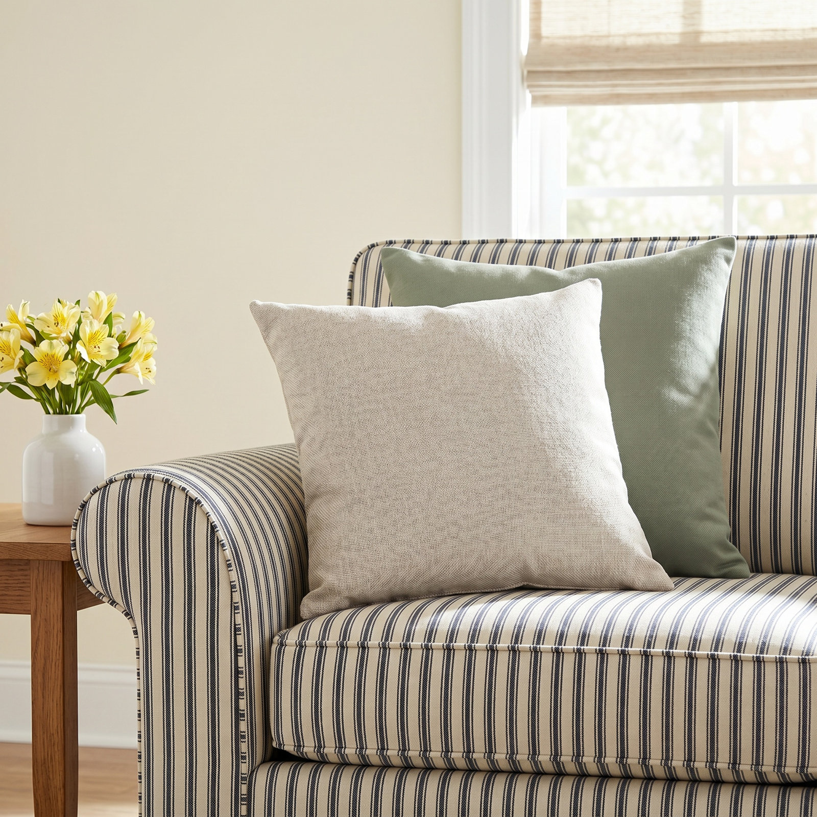 Sylvie 24" x 24" Throw Pillow, Light Gray