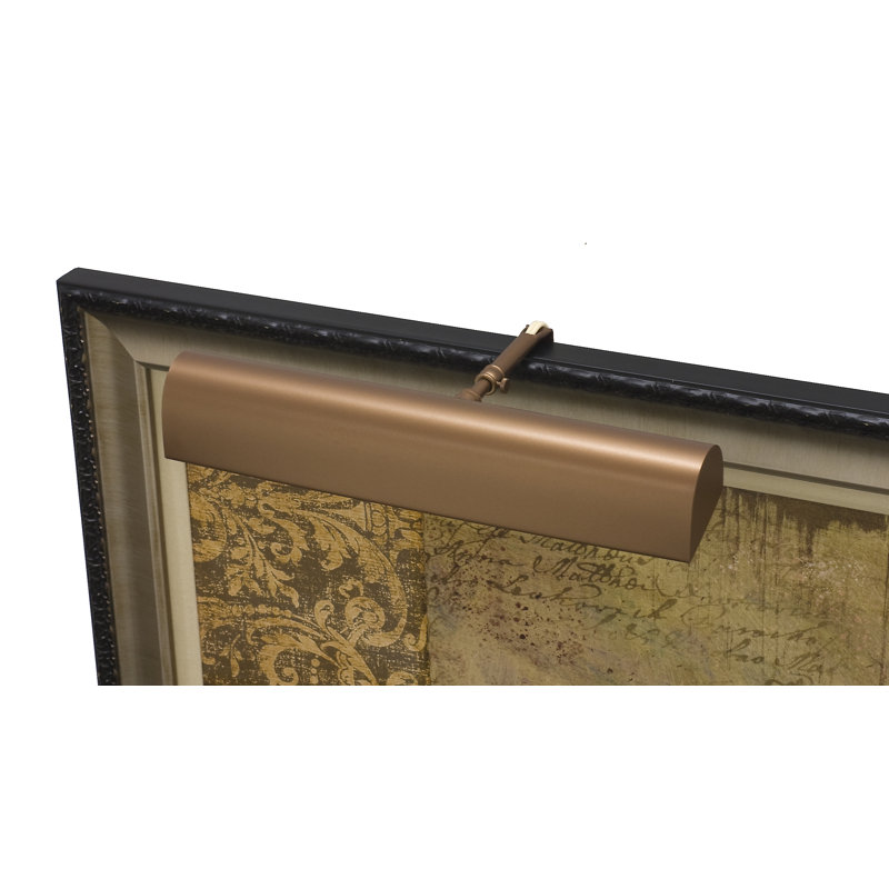 Dimmable Frame Mount Picture Light, Bronze, 2.25" H x 14" W x 7" D, 15T7F