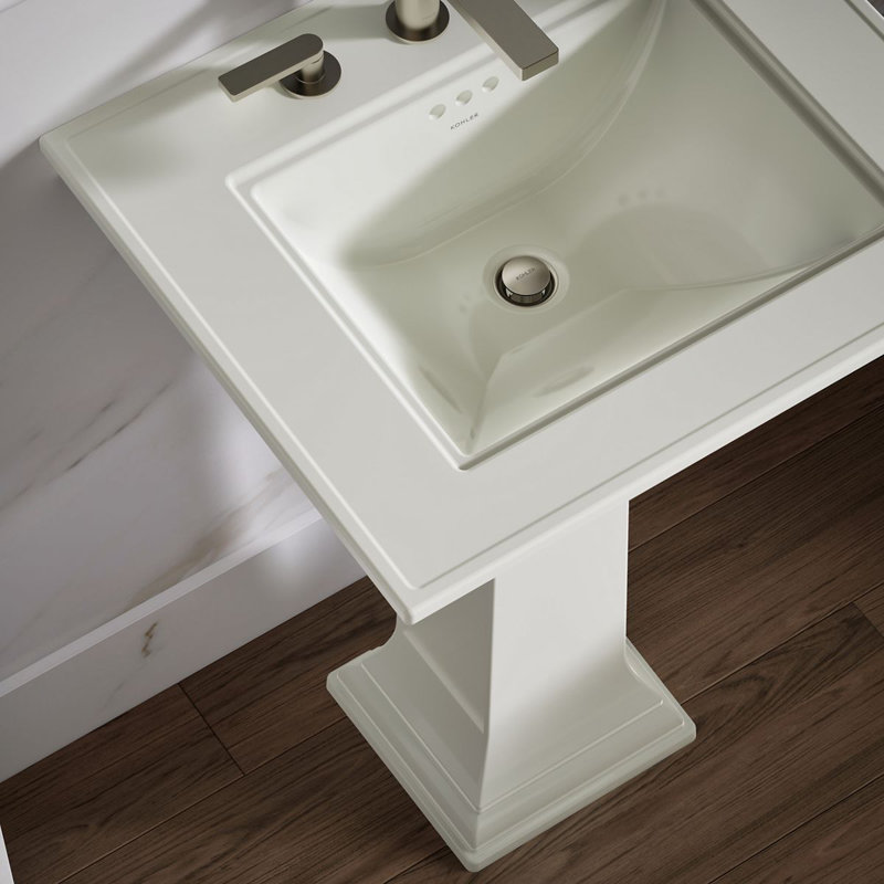 Memoirs® Stately 24" Pedestal Bathroom Sink with 4" Centerset Faucet Holes, Dune, 34.75" H x 20.5" W x 24.5" L, 8" Centers
