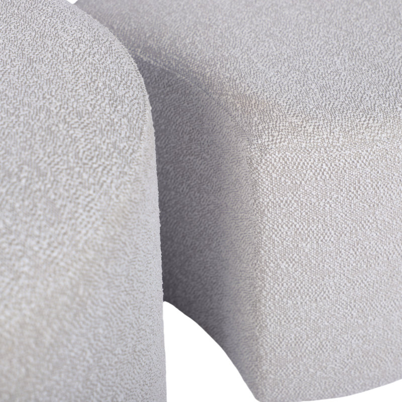 Élégante table d'appoint emboîtable - Tissu teint beige pour le salon de la chambre