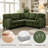81" L-Shaped Upholstered Chenille Pull Out Sofa Bed Sectional with Underseat Storage & USB Ports-1721420689