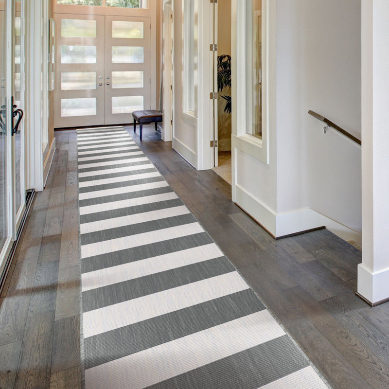 Runner Striped Flatweave Area Rug, Runner 60 x 150 cm