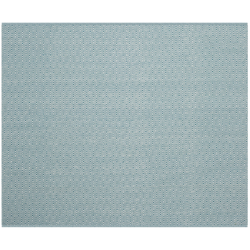 Dryden Hand Woven Cotton Geometric Rug, Square 6'