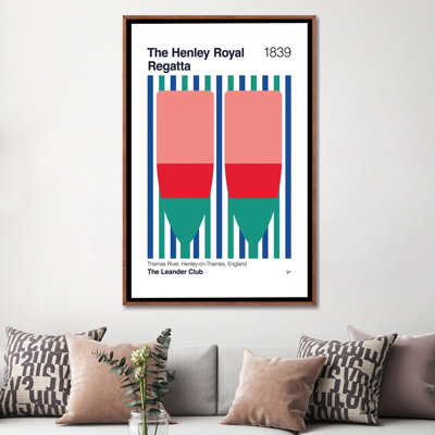 1839 Henley Royal Regatta - reproduction d'art murale - toile encadrée