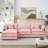 3-Seater Comfy Cloud Couches With Movable Ottoman-366881468