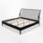 Wood Spindle Platform Bed, Mid-Century Modern-1810802903-1810802906