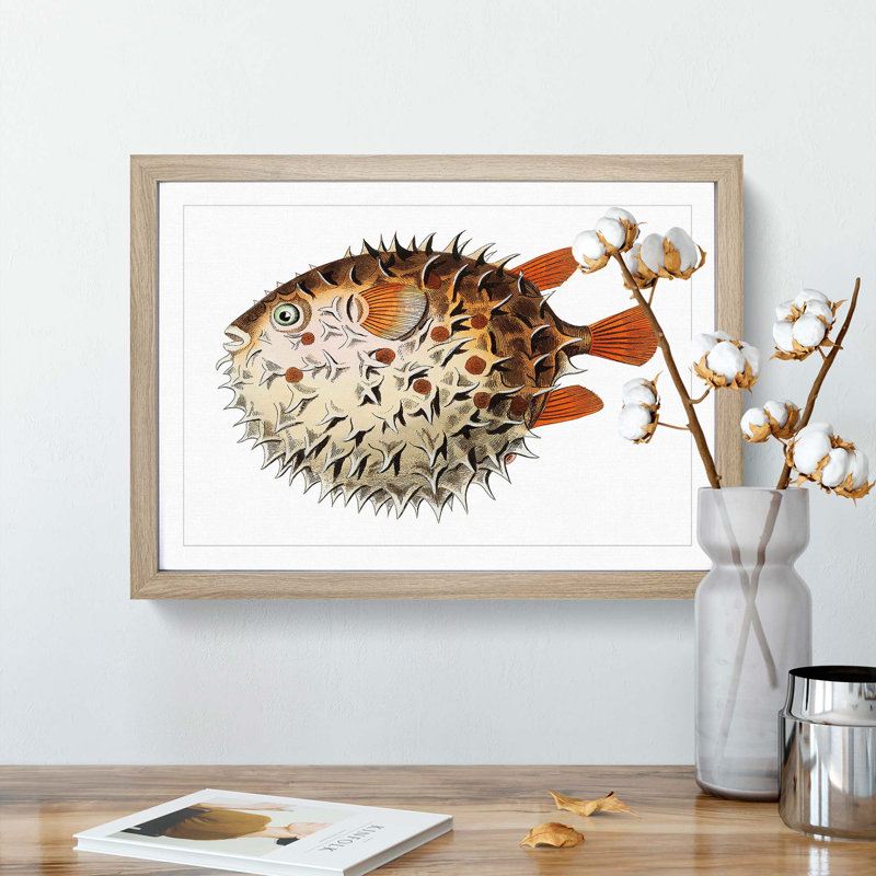Balloon Fish by George Shaw - Picture Frame Painting, Oak, 40cm H x 60cm W x 2cm D