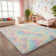 Tie-Dye Rug Plush Soft Shag Rug Ideal for Living Rooms, Bedrooms, and Children's Rooms