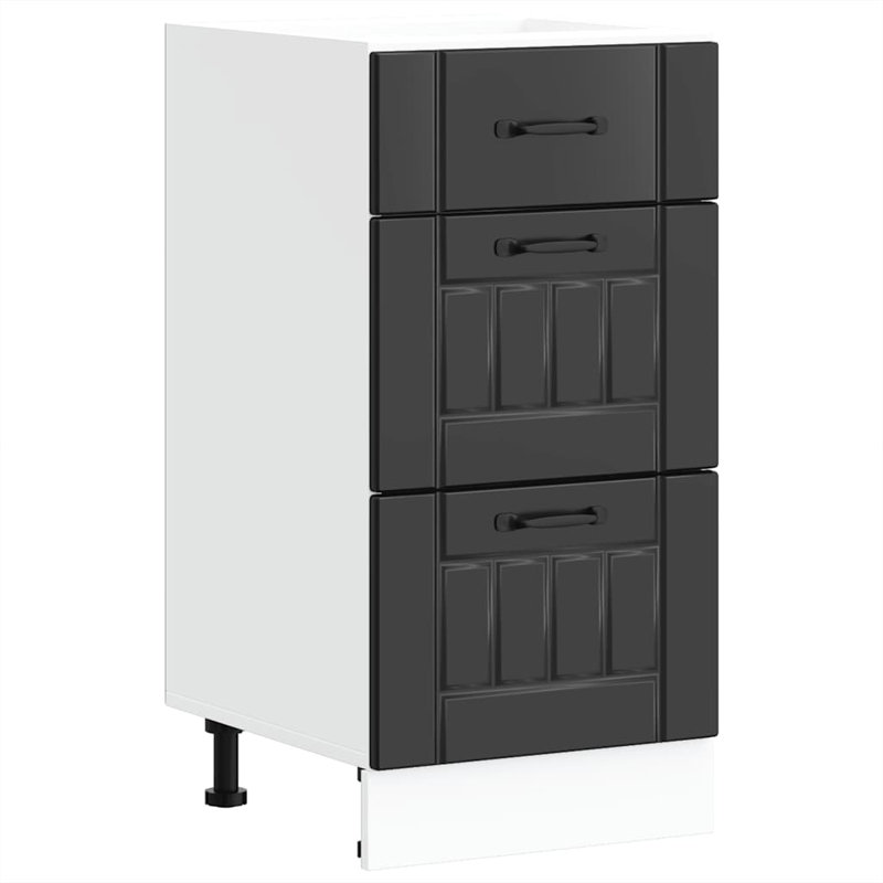 Asela Standard Wall Cabinet, black