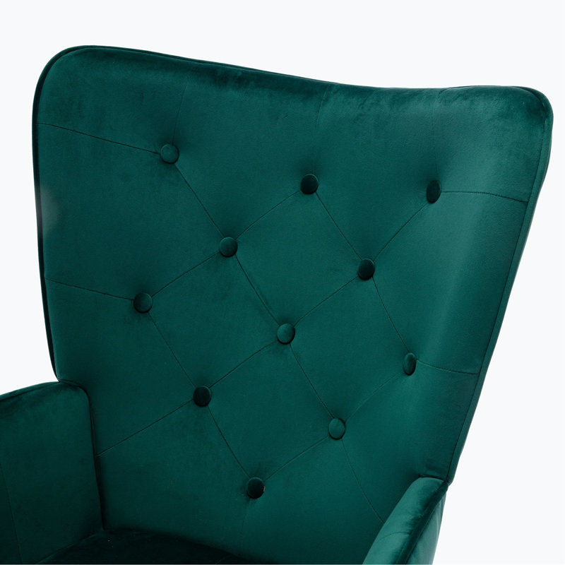 Fauteuil à oreilles capitonné de 29,96 po de largeur
