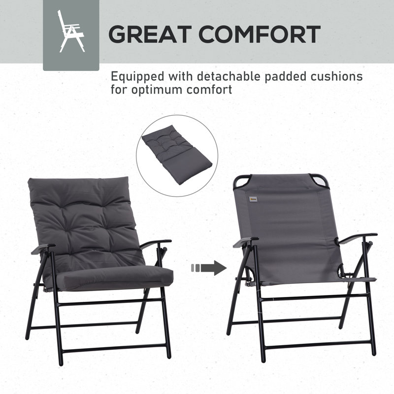 Folding Camping Chair with Cushions