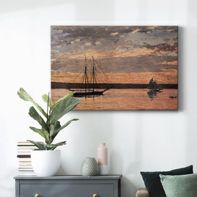 «Vintage Nautical Print», impression sur toile encadrée CCV