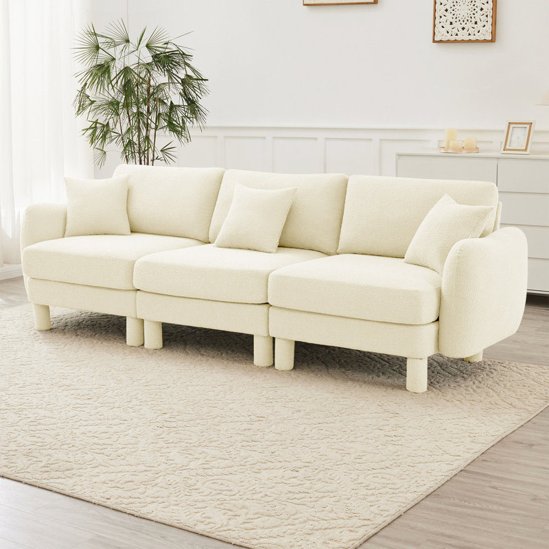 Canapé-lit Boucle, Beige