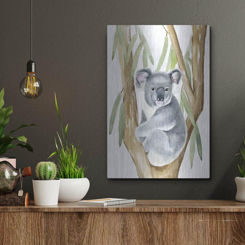  «Woodland Koala 1» par Annie Warren, art mural en métal, 12 po x 16 po, H 16 po x l 12 po
