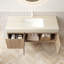 Ensemble de meuble-lavabo simple 48 po avec lavabo ceremique, armoire de rangement murale avec plateau en pierre frittée-1634627474