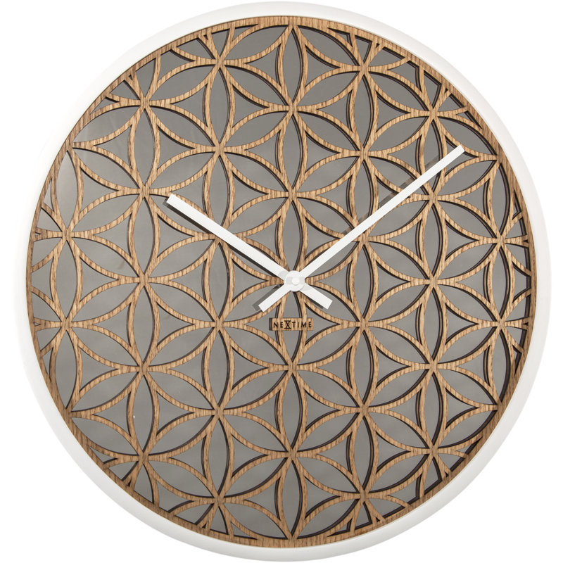 Bella Solid Wood Wall Clock, White