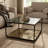 Aureum Modern Metal Coffee Table with Sunburst Base-124847180