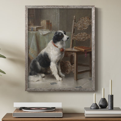 Reproduction encadrée vintage «LIX», en bois massif