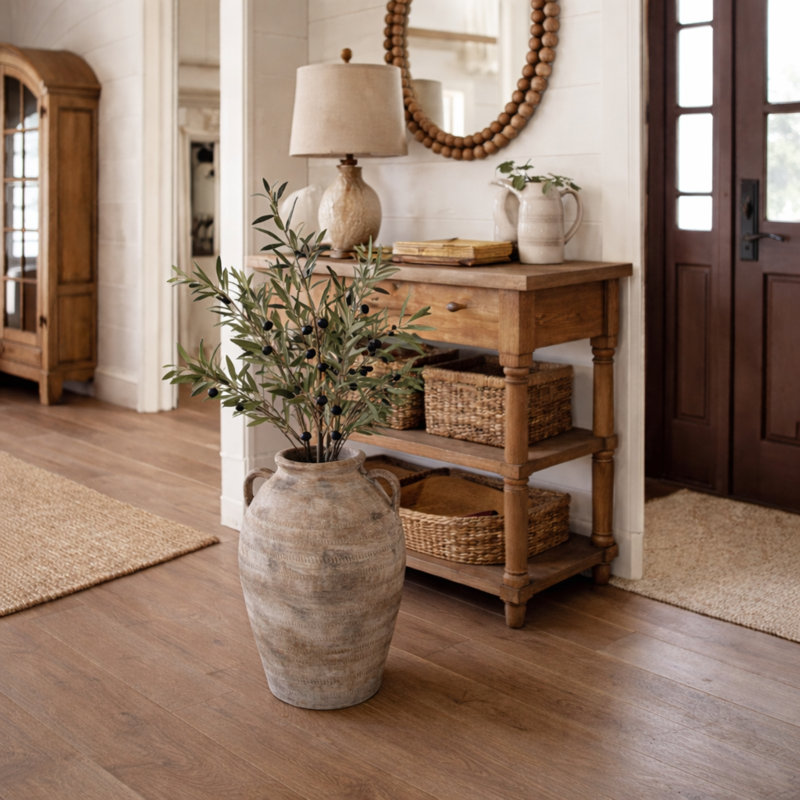 Aurelia Ceramic Jar, Distressed Antique Stone